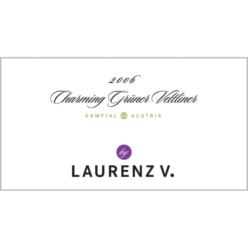 Laurenz V Charming Gruner Veltliner 2006 Front Label