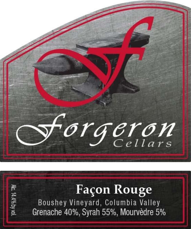 Forgeron Boushey Vineyard Facon Rouge 2013 Front Label