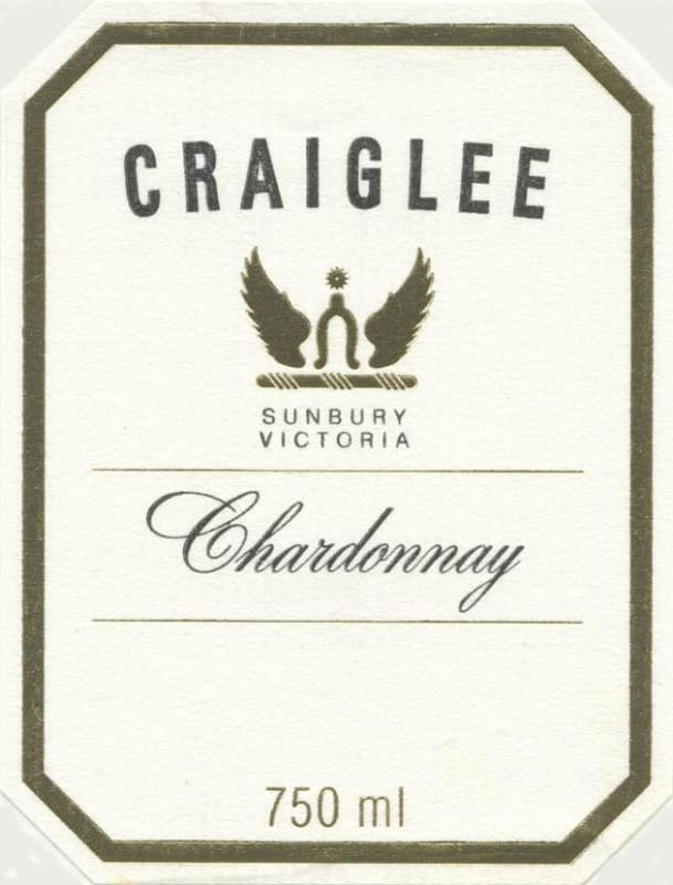 Craiglee Chardonnay 2012 Front Label