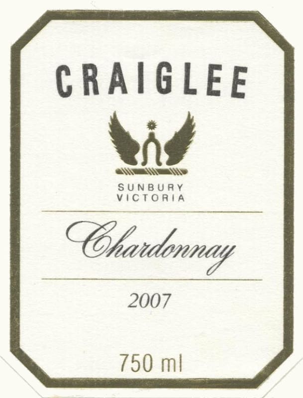 Craiglee Chardonnay 2007 Front Label
