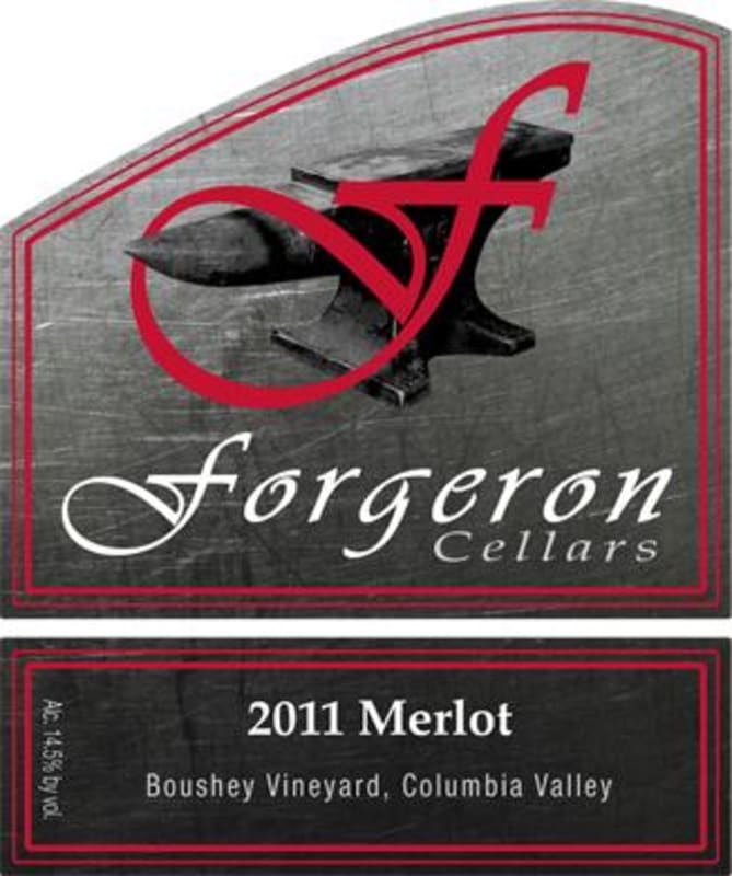 Forgeron Boushey Vineyard Merlot 2011 Front Label