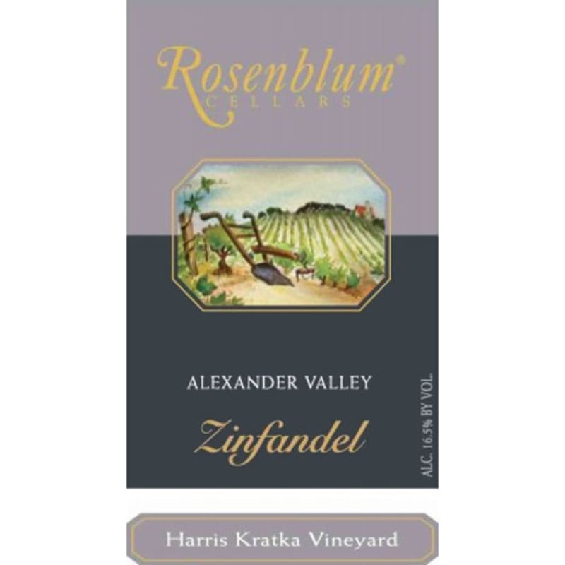 Rosenblum Cellars Harris-Kratka Zinfandel 2005 Front Label