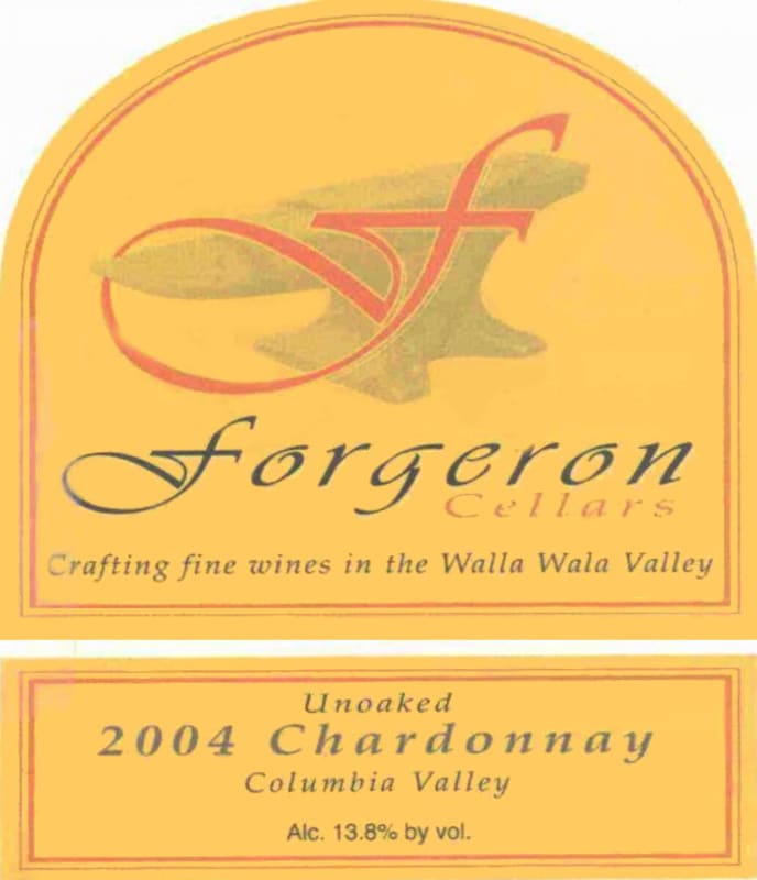 Forgeron Chardonnay 2004 Front Label