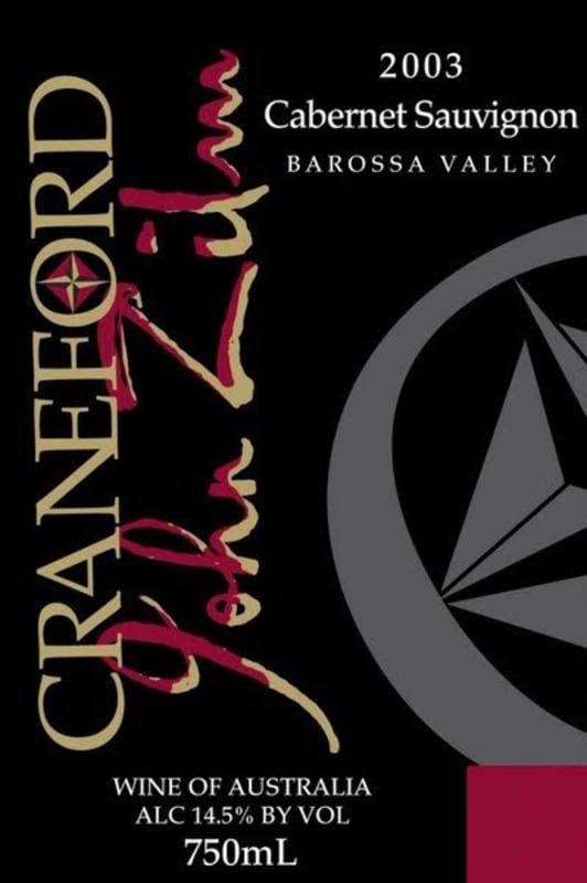 Craneford John Zilm Cabernet Sauvignon 2003 Front Label