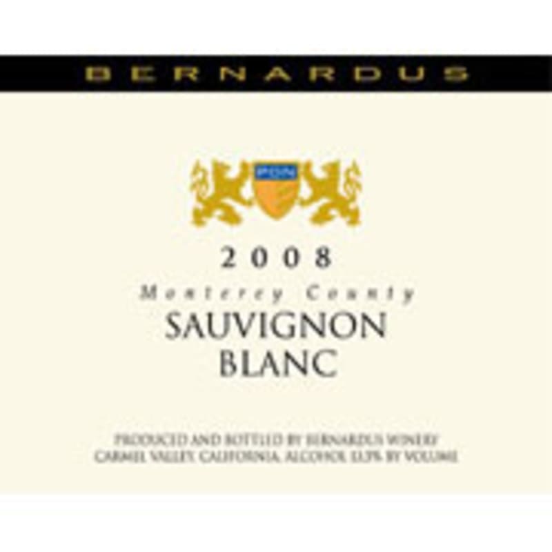Bernardus Griva Vineyard Sauvignon Blanc 2008 Front Label