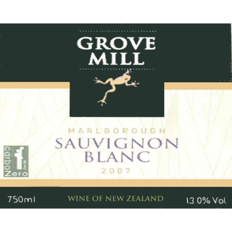 Grove Mill Sauvignon Blanc 2007 Front Label