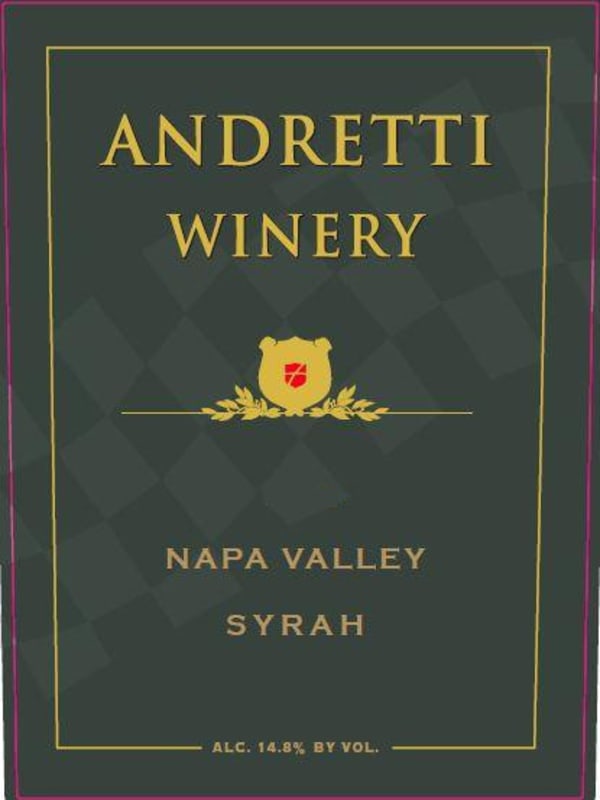 Andretti Syrah 2014 Front Label