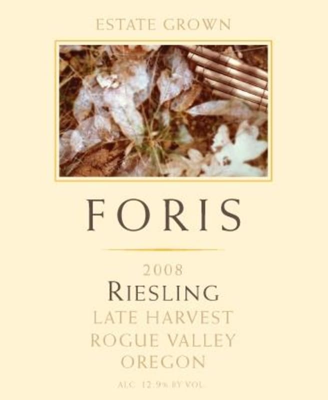 Foris Late Harvest Riesling 2008 Front Label