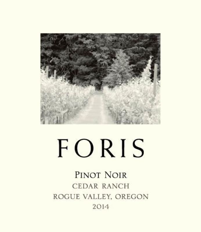 Foris Cedar Ranch Pinot Noir 2014 Front Label