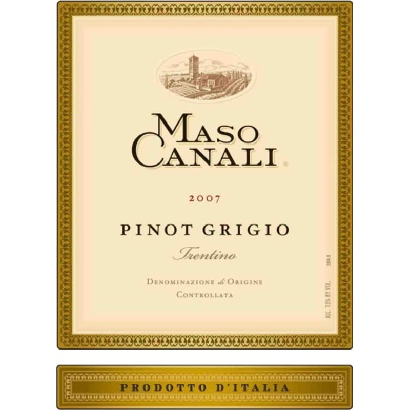 Maso Canali Pinot Grigio 2007 Front Label