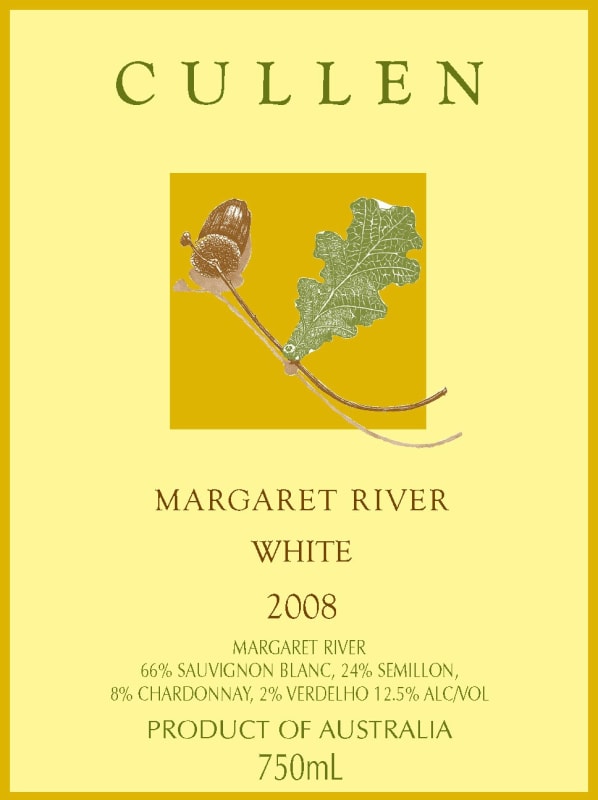 Cullen White 2008 Front Label