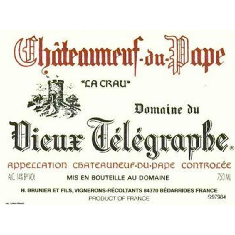 Domaine du Vieux Telegraphe Chateauneuf-du-Pape La Crau Rouge 2006 Front Label