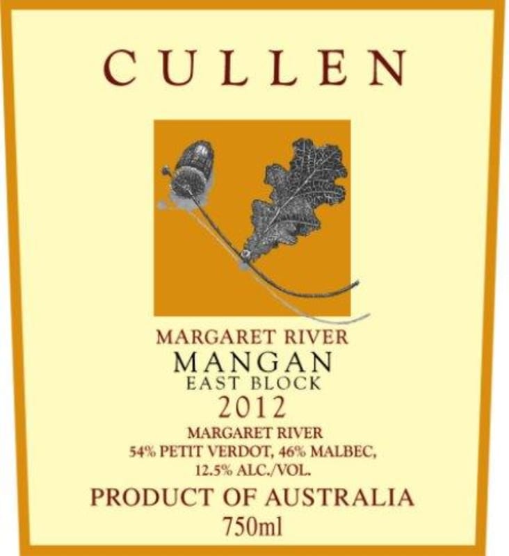 Cullen Mangan East Block 2012 Front Label