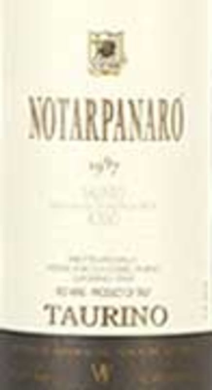 Taurino Notarpanaro 2001 Front Label