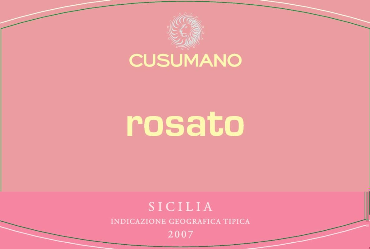Cusumano Rosato 2007 Front Label