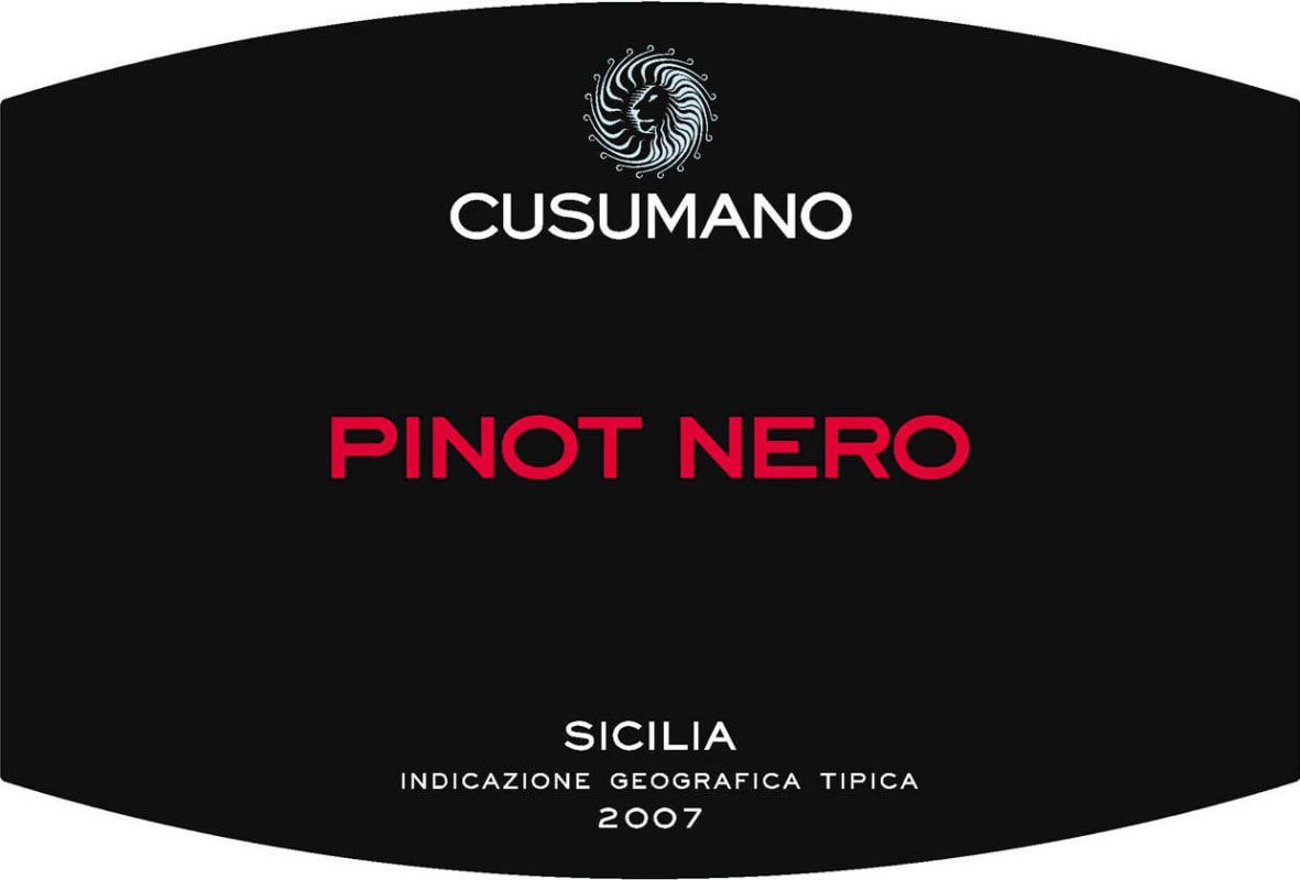 Cusumano Pinot Nero 2007 Front Label