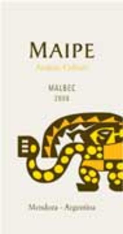 Maipe Malbec 2008 Front Label