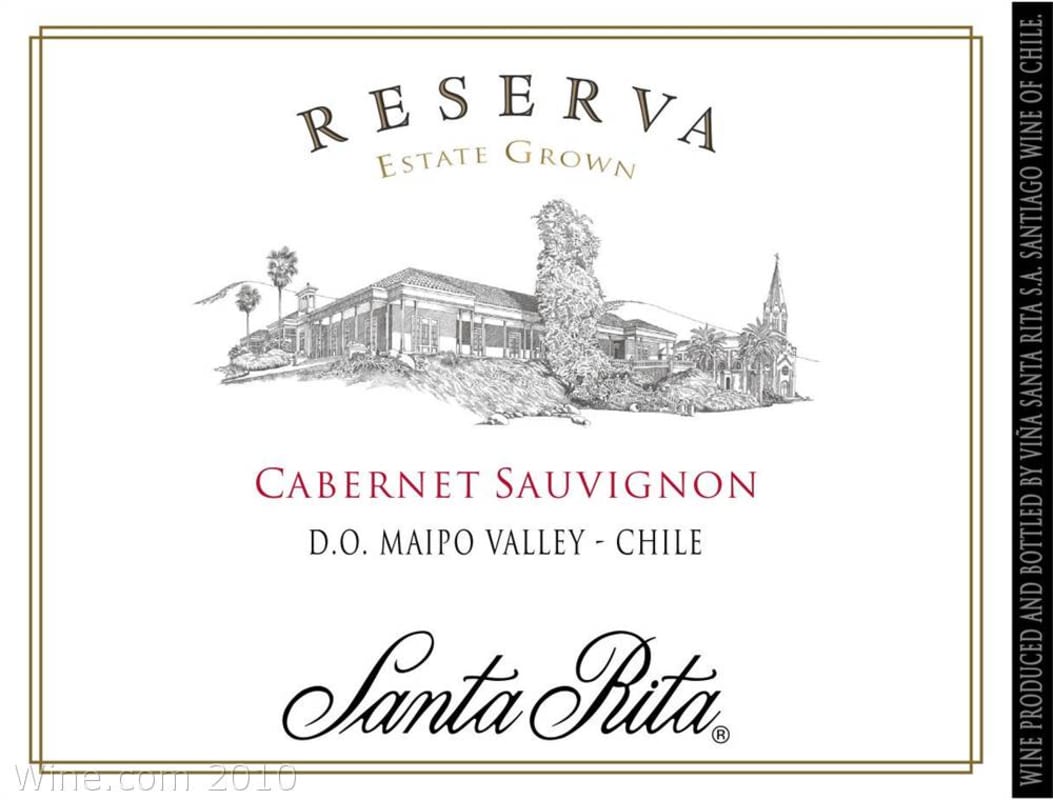 Santa Rita Reserva Cabernet Sauvignon 2007 Front Label