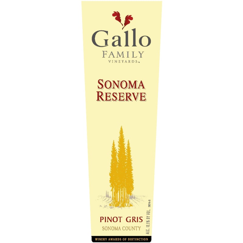Gallo of Sonoma Reserve Pinot Gris 2008 Front Label