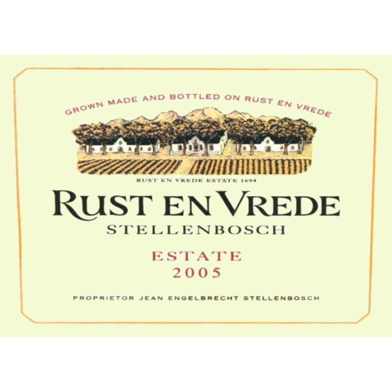Rust en Vrede Estate Red Blend 2005 Front Label