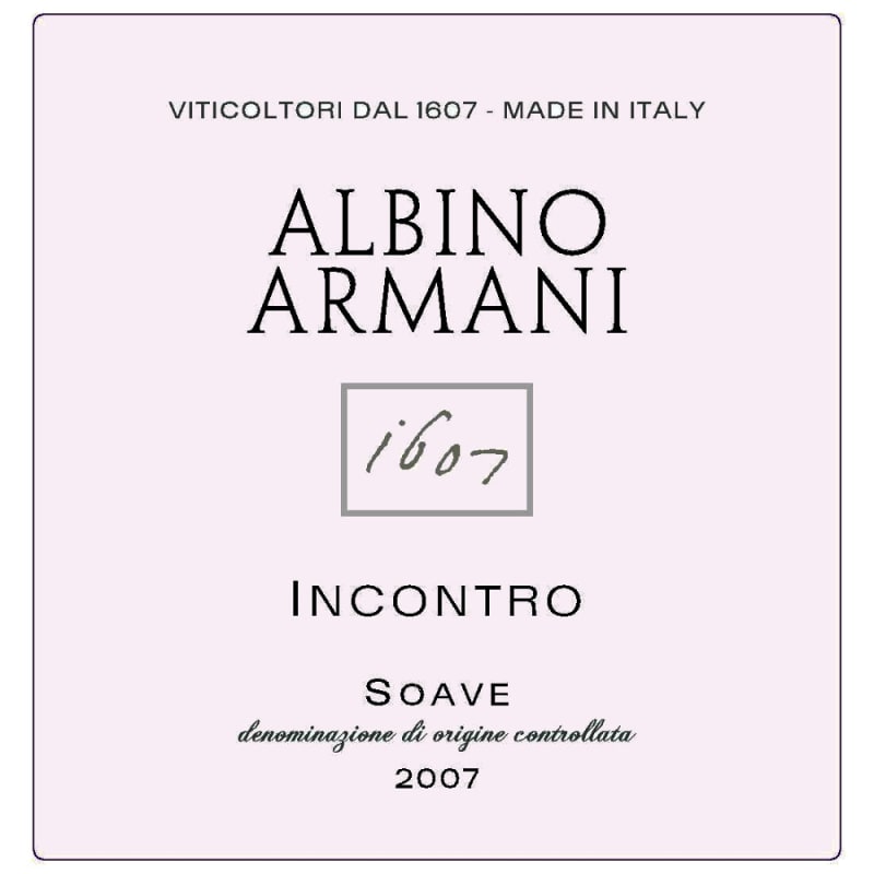 Albino Armani Soave 2007 Front Label