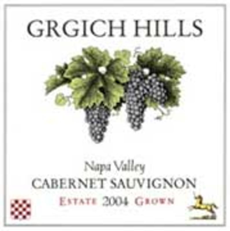 Grgich Hills Estate Cabernet Sauvignon (375ML half-bottle) 2004 Front Label
