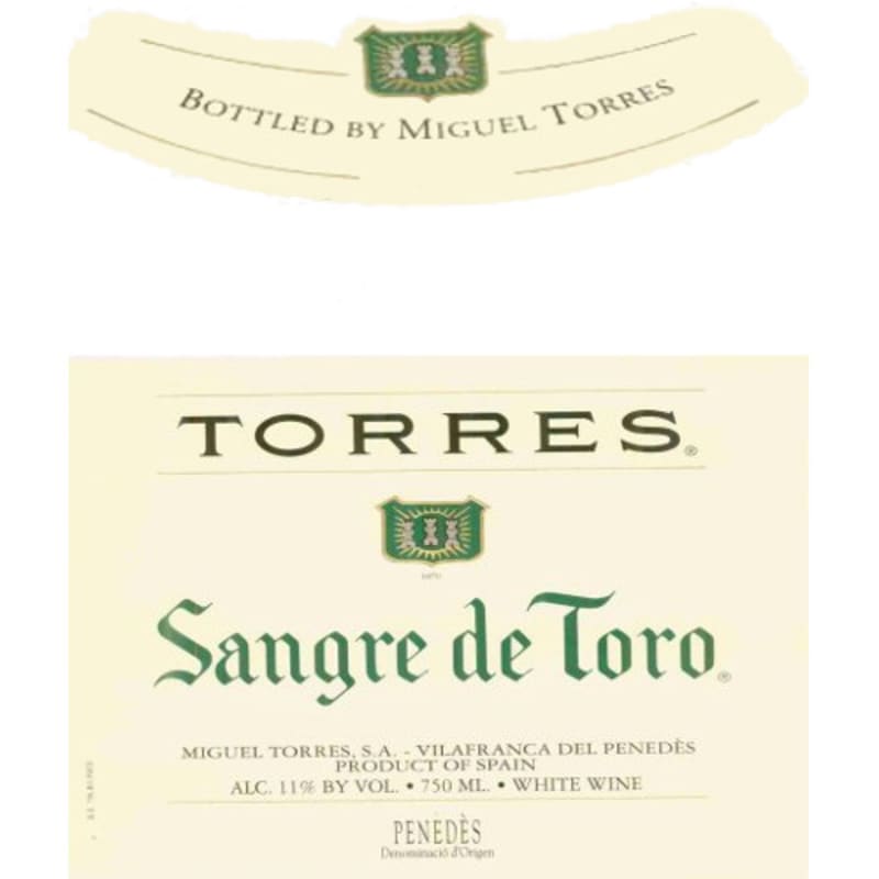 Torres Sangre de Toro White 2008 Front Label