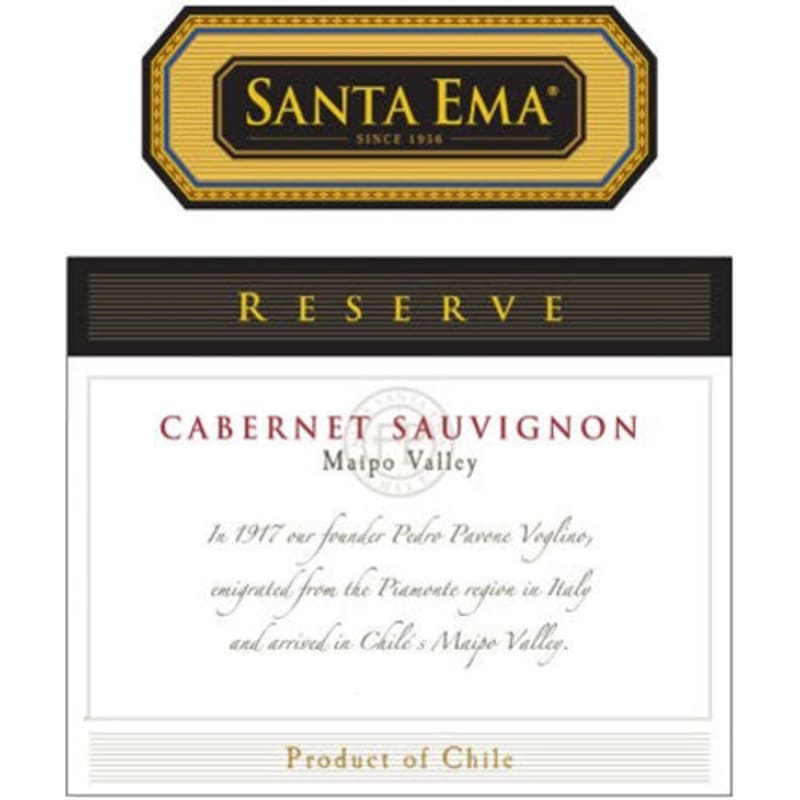 Santa Ema Reserva Cabernet Sauvignon 2006 Front Label
