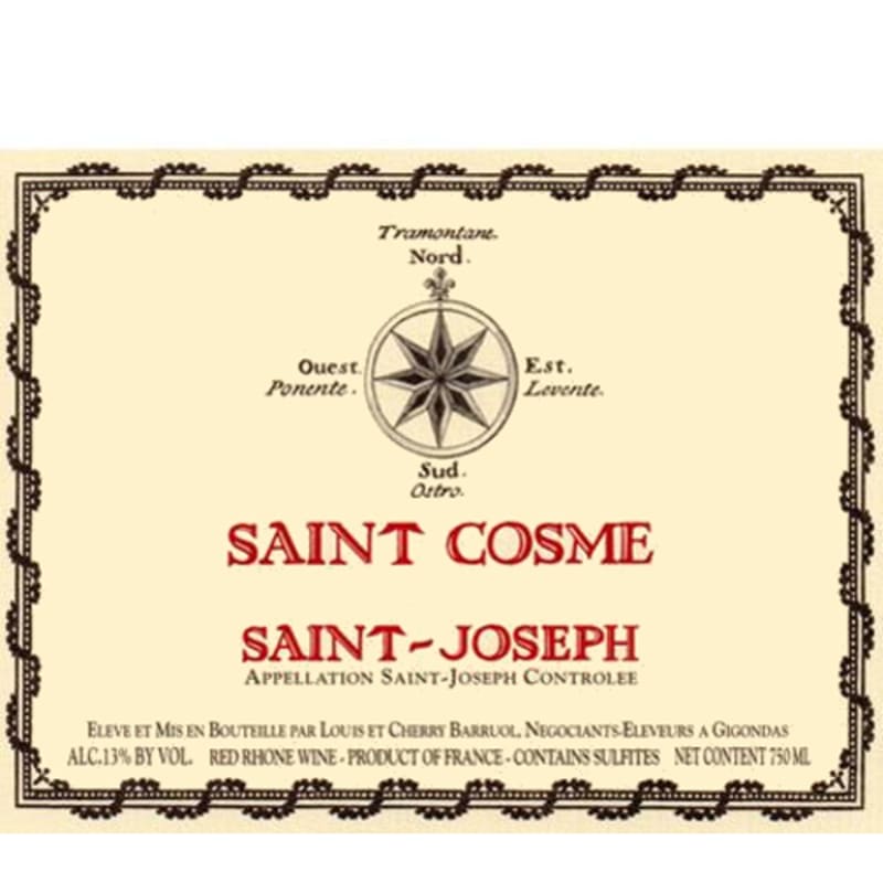 Chateau de Saint Cosme Saint-Joseph 2007 Front Label