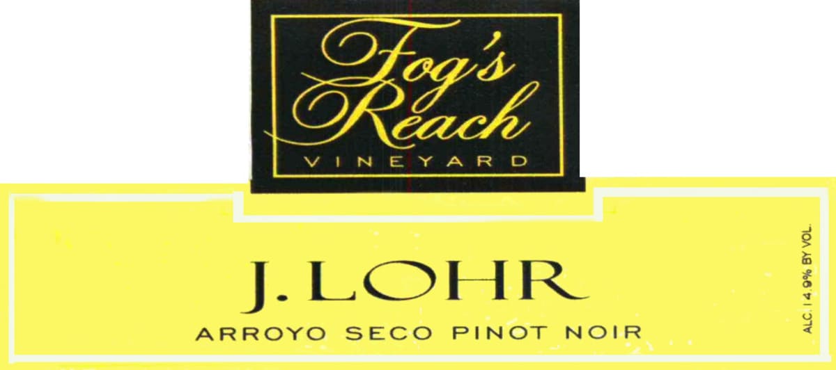 J. Lohr Fog's Reach Pinot Noir 2009 Front Label