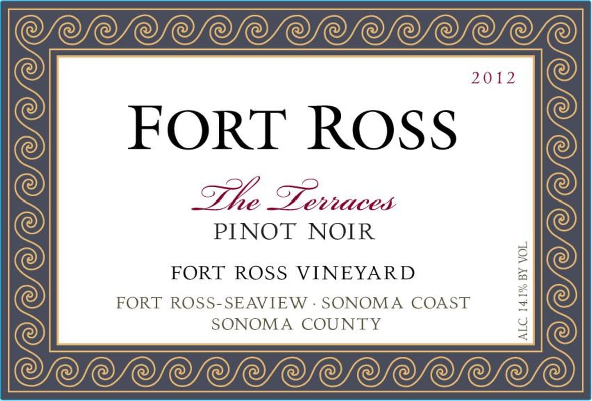 Fort Ross Vineyard The Terraces Pinot Noir 2012 Front Label