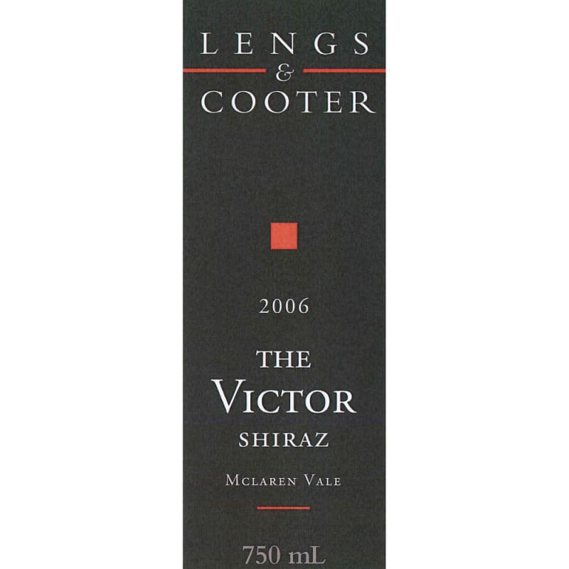 Lengs and Cooter Shiraz The Victor 2006 Front Label