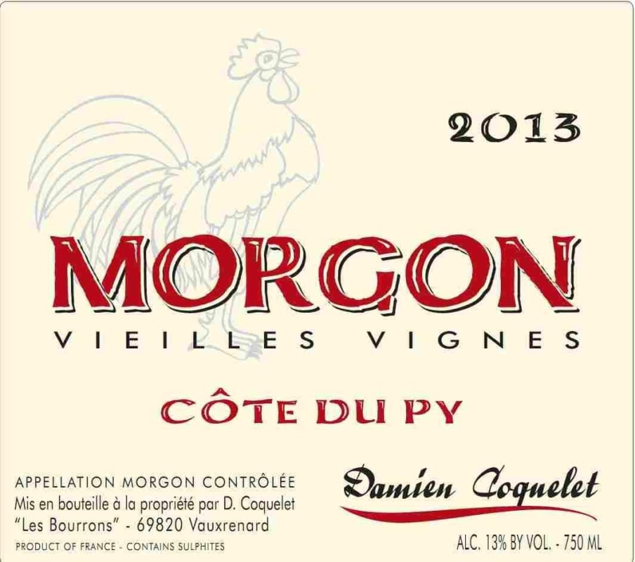 Damien Coquelet Morgon Cote Du Py Vieilles Vignes 2013 Front Label