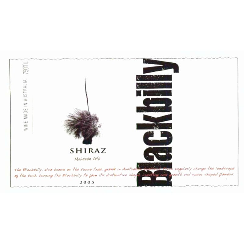 Blackbilly Shiraz 2005 Front Label