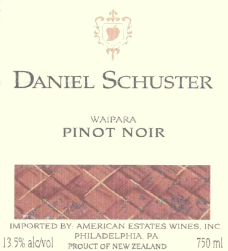 Daniel Schuster Pinot Noir 2004 Front Label
