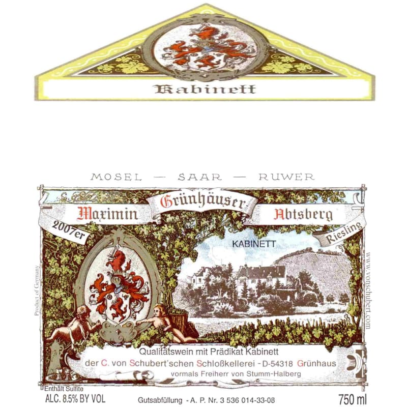 Maximin Grunhaus Herrenberg Riesling Kabinett 2007 Front Label