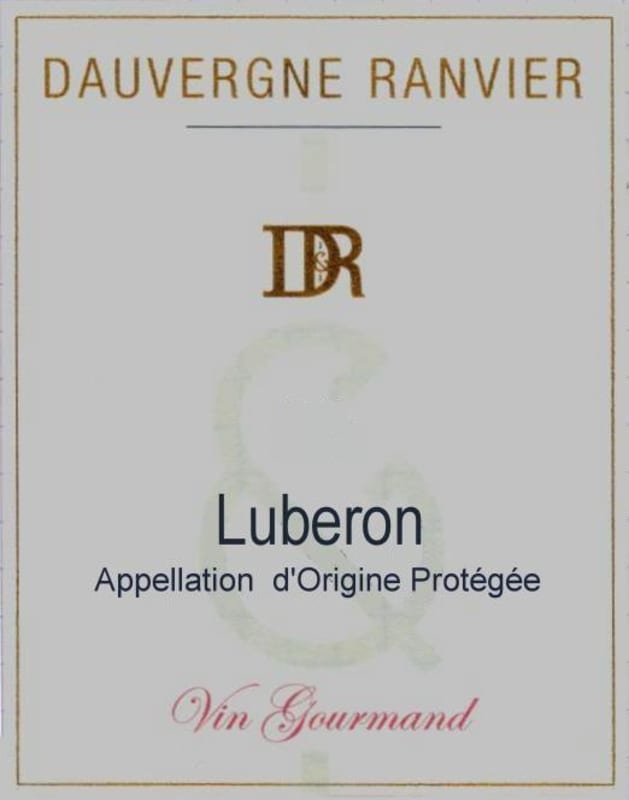 Dauvergne Ranvier Luberon Vin Gourmand Rouge 2012 Front Label