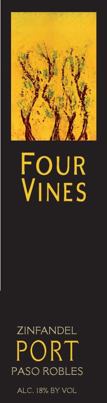 Four Vines Zinfandel Port (375ML half-bottle) 2007 Front Label