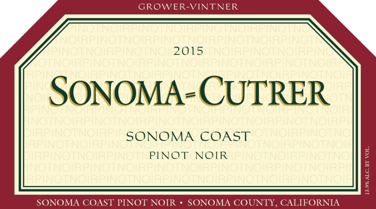 Sonoma-Cutrer Sonoma Coast Pinot Noir 2015 Front Label