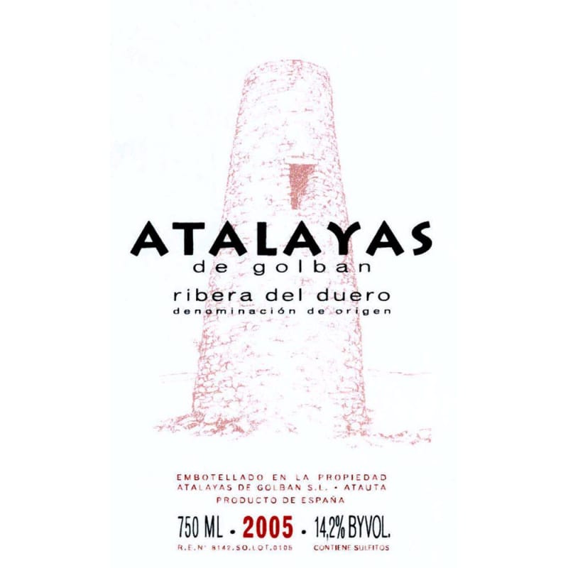 Atalayas de Golban Ribera del Duero 2005 Front Label