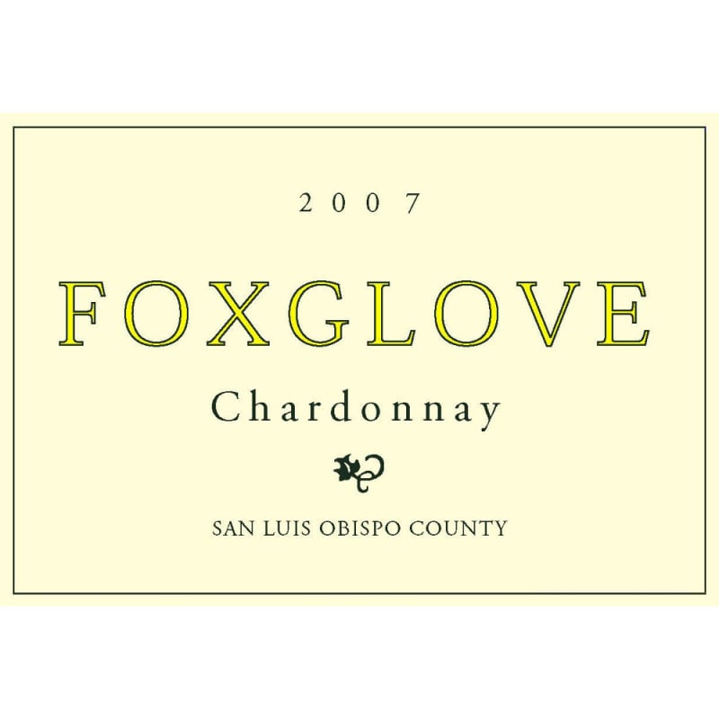 Foxglove Chardonnay 2007 Front Label