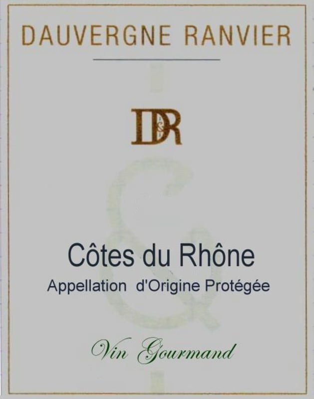 Dauvergne Ranvier Cotes du Rhone Vin Gourmand Blanc 2014 Front Label