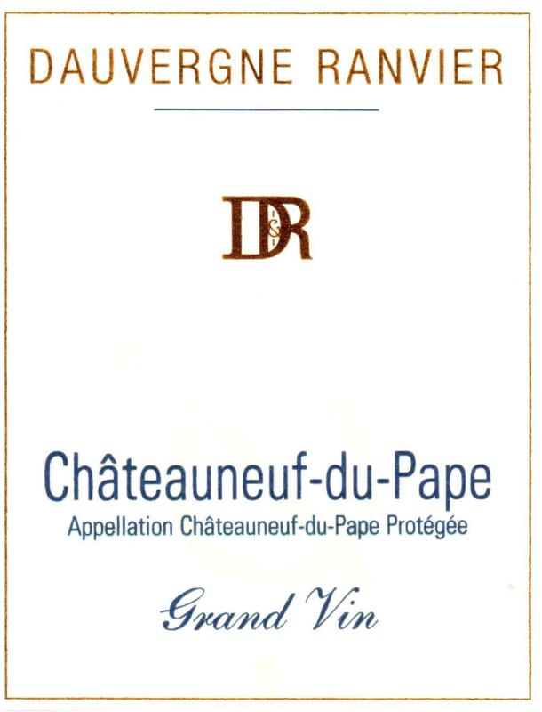 Dauvergne Ranvier Chateauneuf-du-Pape Grand Vin Rouge 2010 Front Label
