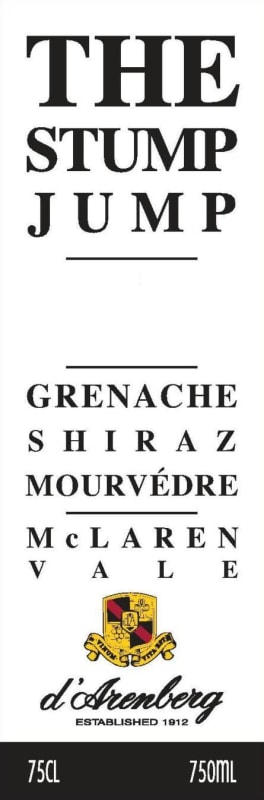 d'Arenberg The Stump Jump GSM 2012 Front Label
