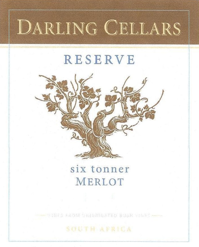 Darling Cellars Six Tonner Reserve Merlot 2012 Front Label