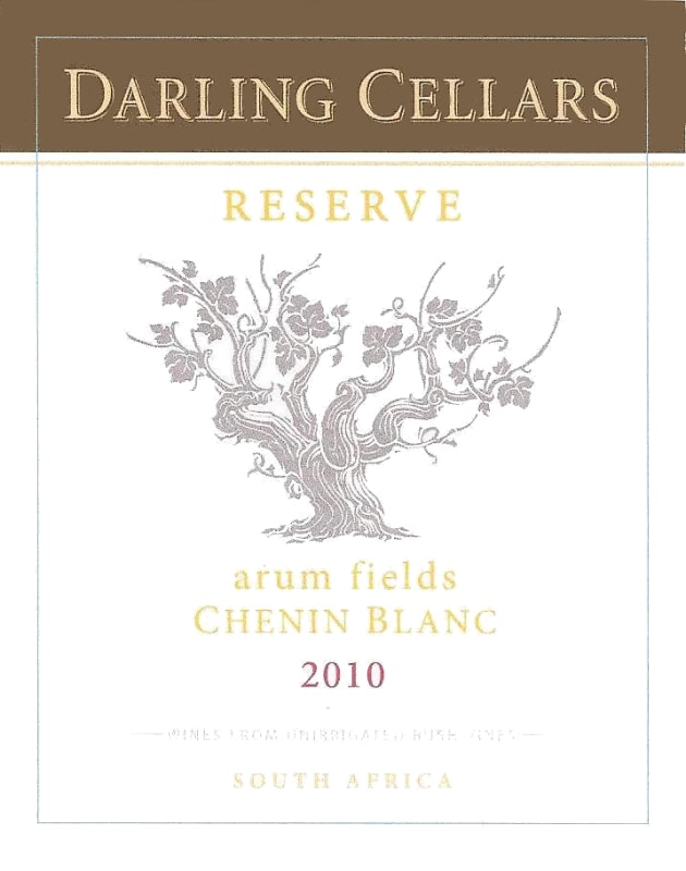 Darling Cellars Arum Fields Reserve Chenin Blanc 2010 Front Label