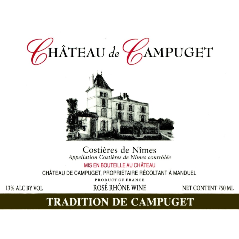 Chateau de Campuget Tradition Rose 2008 Front Label