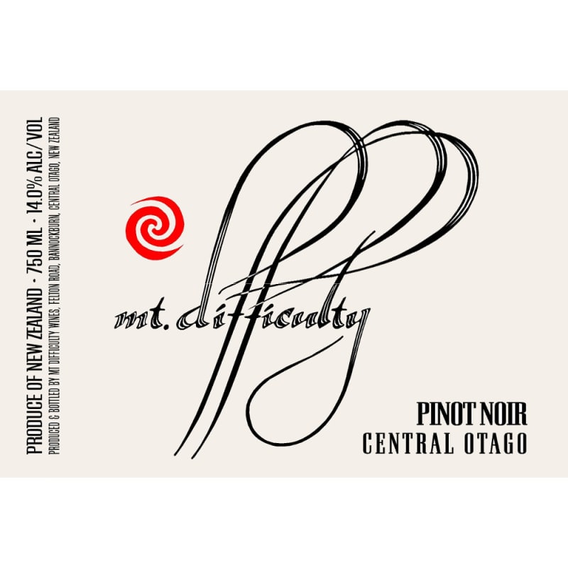 Mt Difficulty Pinot Noir Estate 2006 Front Label