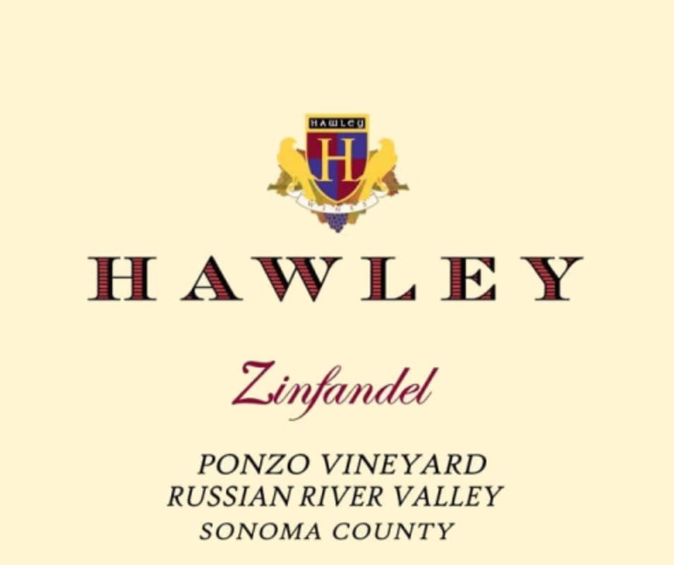 Hawley Ponzo Vineyard Zinfandel 2010 Front Label