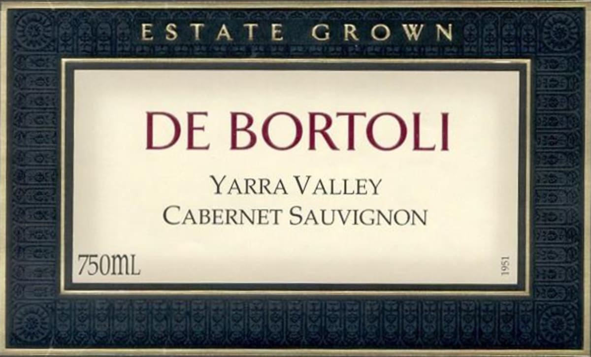 De Bortoli Estate Grown Cabernet Sauvignon 2003 Front Label